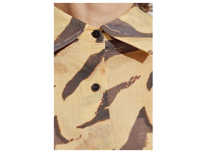 Camisa Iro Deriana de algodón amarilla - vista 5