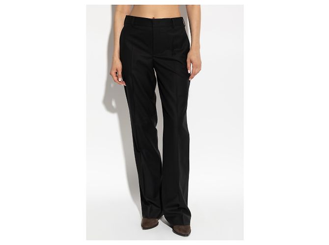 Pantalon en laine noir Moschino - vue 3