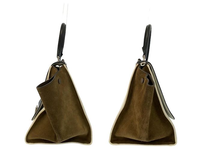 Trapèze Céline Borsa 2way Celine Trapeze in pelle e camoscio - vista 8