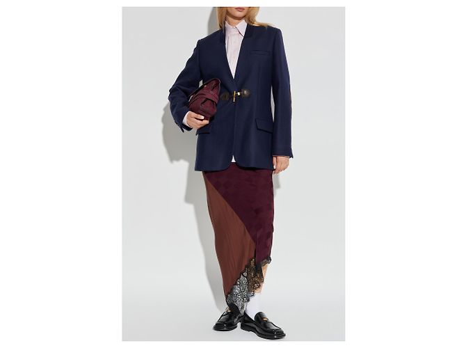 Blazer Moschino en laine bleu marine - vue 2