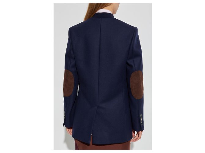 Blazer Moschino en laine bleu marine - vue 4