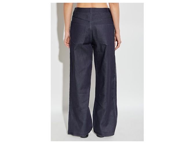 Marni Logo Baumwollhose marineblau - Ansicht 4