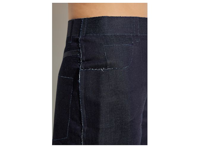 Marni Logo Baumwollhose marineblau - Ansicht 5