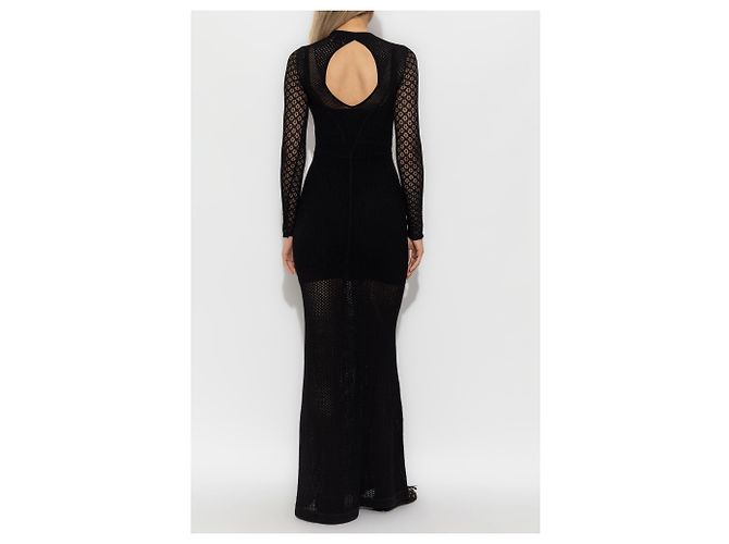 Isabel Marant Florie Maxi Kleid Schwarz Openwork Strick - Ansicht 4
