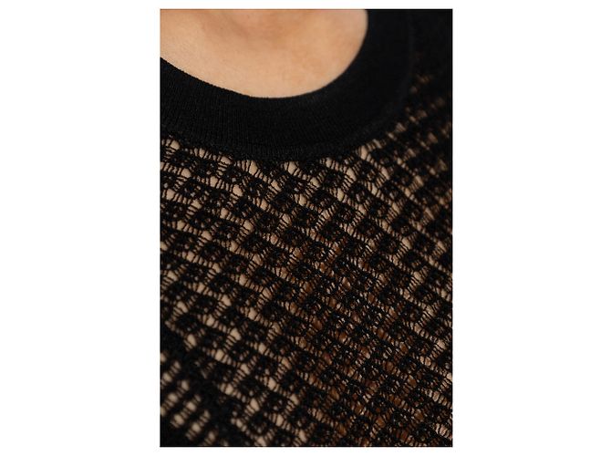 Isabel Marant Florie Maxi Kleid Schwarz Openwork Strick - Ansicht 5