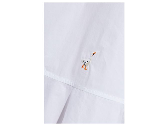 Vestido maxi blanco Moschino de algodón con bordado de ganso - vista 5