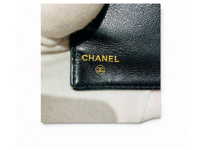 CHANEL Coco Mark Caviar Skin Bi Fold Wallet - view 4