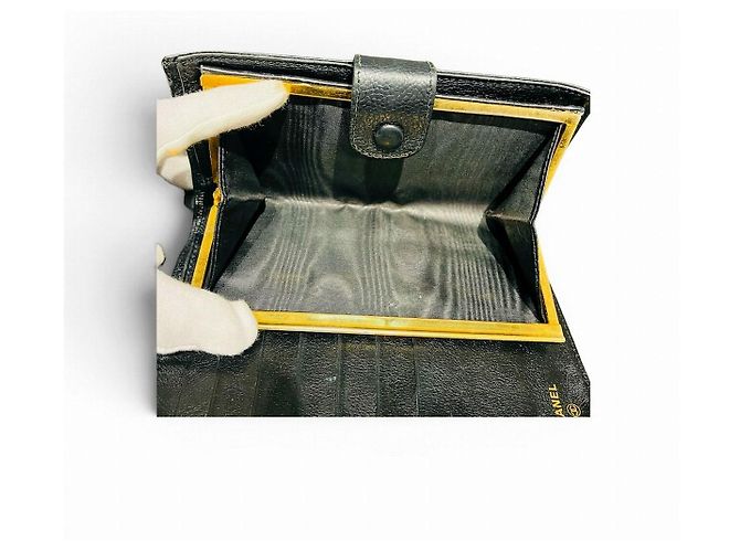 CHANEL Coco Mark Caviar Skin Bi Fold Wallet - view 6