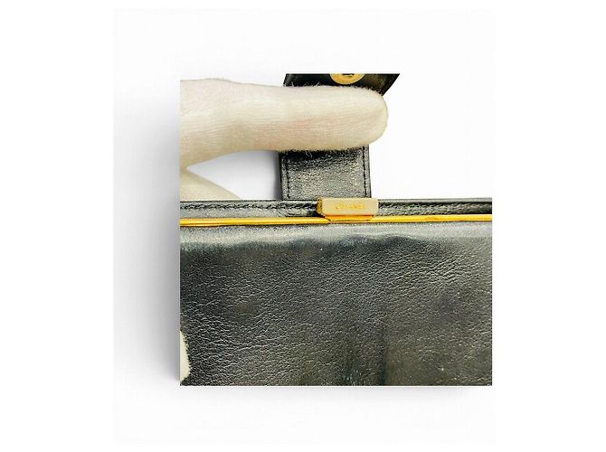 CHANEL Coco Mark Caviar Skin Bi Fold Wallet - view 7