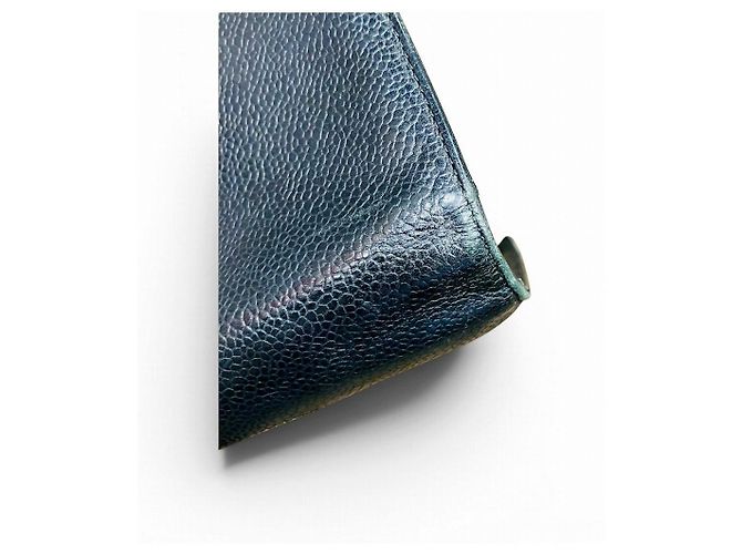 CHANEL Coco Mark Caviar Skin Bi Fold Wallet - view 8