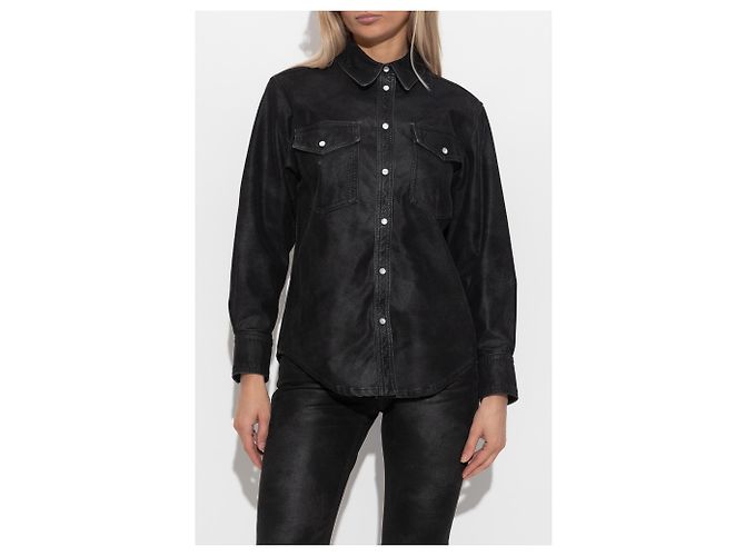 Isabel Marant Etoile Camisa Karima Negra - vista 3