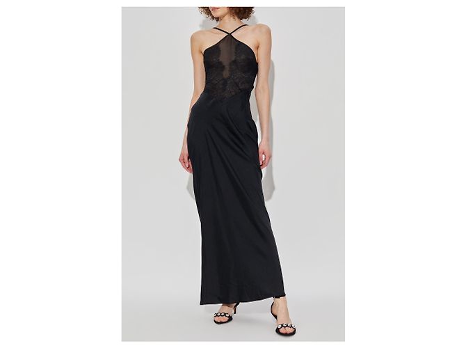 Iro Borra Kleid Schwarz mit Spitze - vista 3
