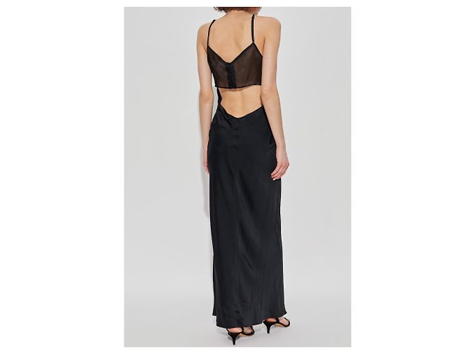 Iro Borra Kleid Schwarz mit Spitze - vista 4