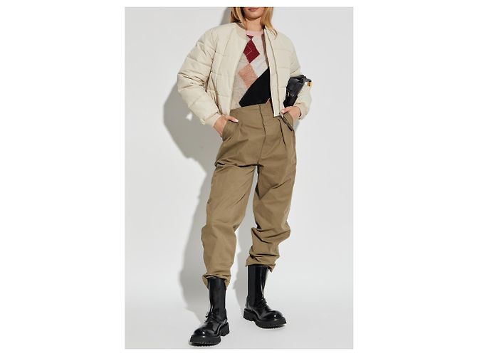 Jaqueta bomber acolchoada Moschino branco creme - vista 2