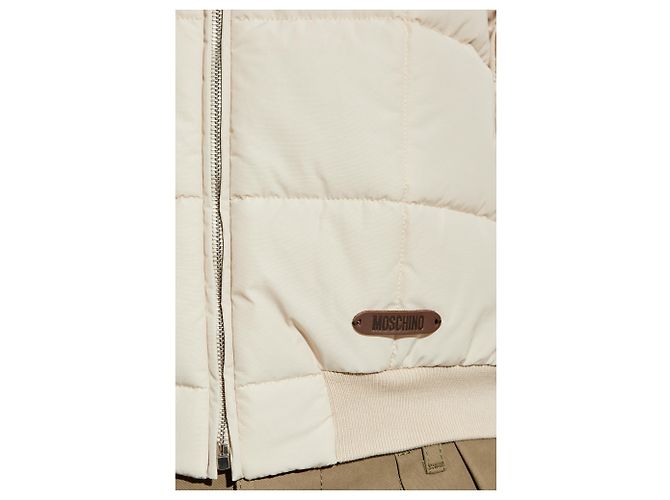 Jaqueta bomber acolchoada Moschino branco creme - vista 5