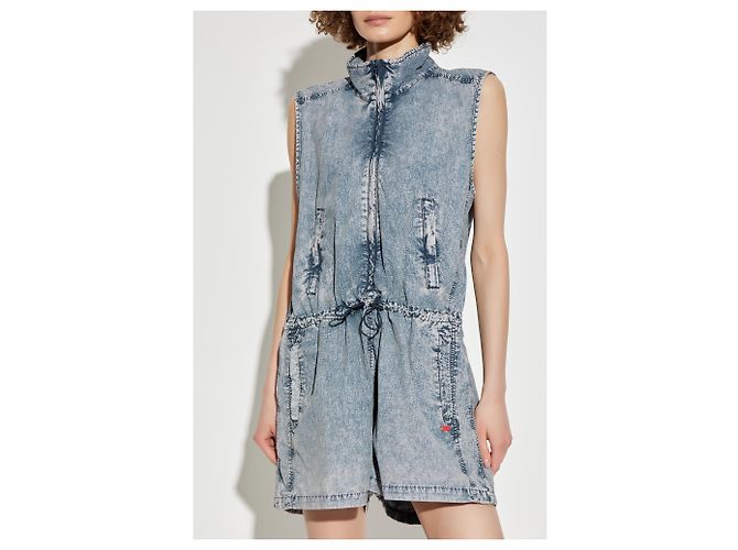 Combinaison Diesel J-ANNET Bleu Acid Wash - vue 3