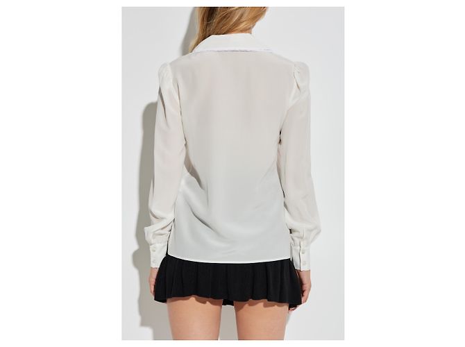 Alessandra Rich Seidenbluse Weiß - Ansicht 4