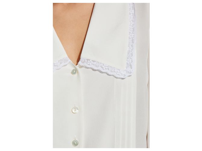 Alessandra Rich Seidenbluse Weiß - Ansicht 5
