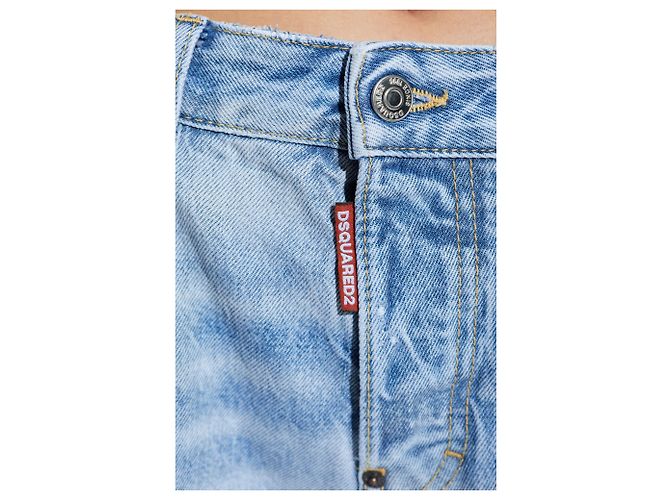 Dsquared2 D2 Twisted Jeans Light Blue Cotton - view 5