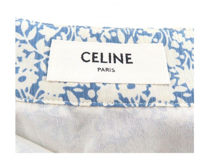 Jupe en soie Céline bleu clair - vue 6