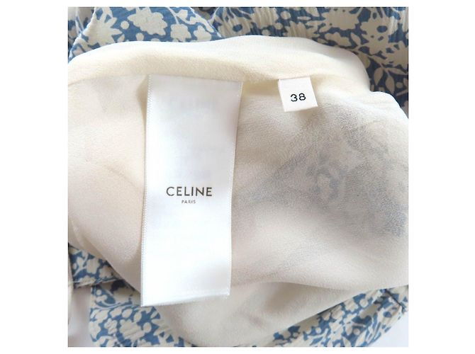 Jupe en soie Céline bleu clair - vue 7