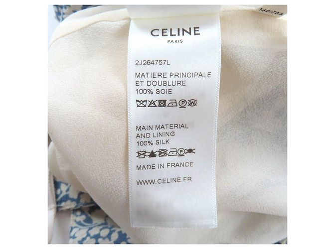 Jupe en soie Céline bleu clair - vue 8