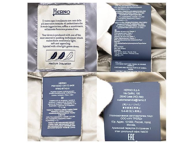 Autre Marque Abrigo de Plumas Herno de Nailon y Piel - vista 10