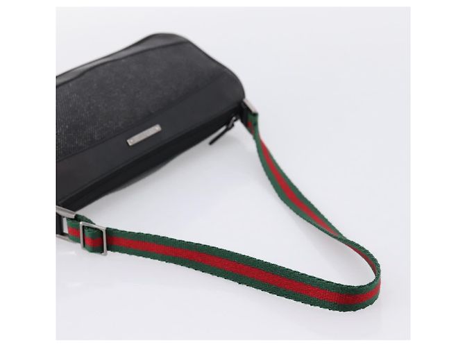 Pouch Gucci Web Sherry Line in denim e pelle - vista 7