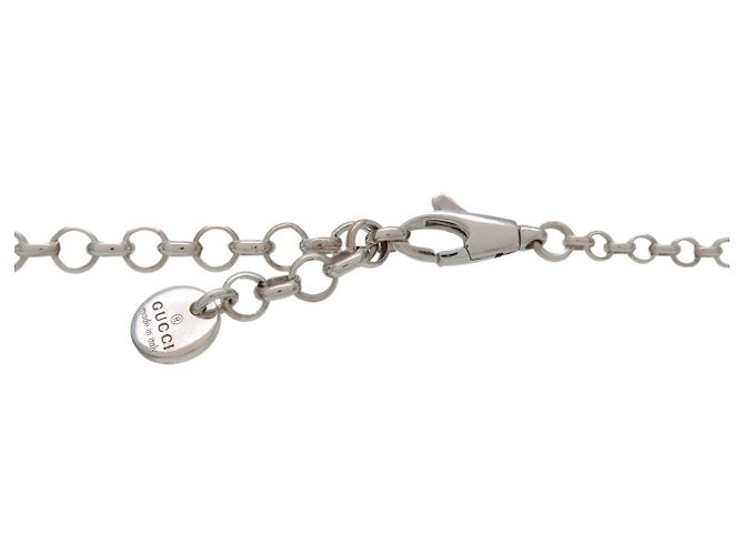 Pendente a catena con maglie Interlocking G inciso Gucci Sterling Silver Large - vista 4