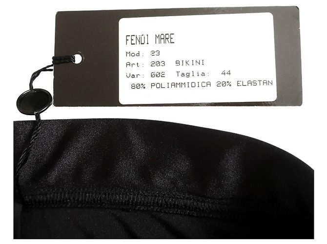 Fendi Black Silver FF Logo Bikini Set - view 9