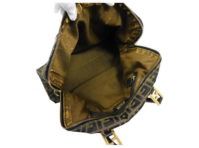 Borsa a mano Fendi Zucca monogramma marrone - vista 7