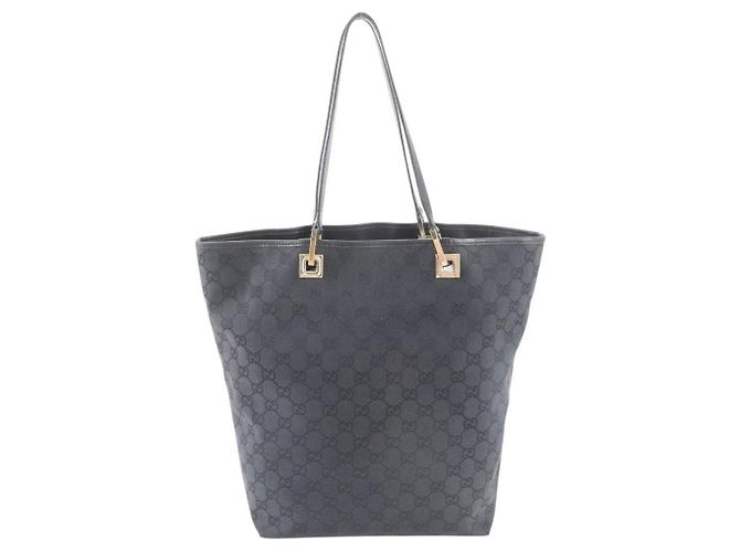 Tote Gucci GG Monogram in tela nera e pelle - vista 5