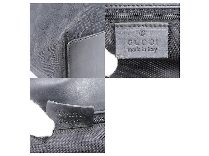 Tote Gucci GG Monogram in tela nera e pelle - vista 8