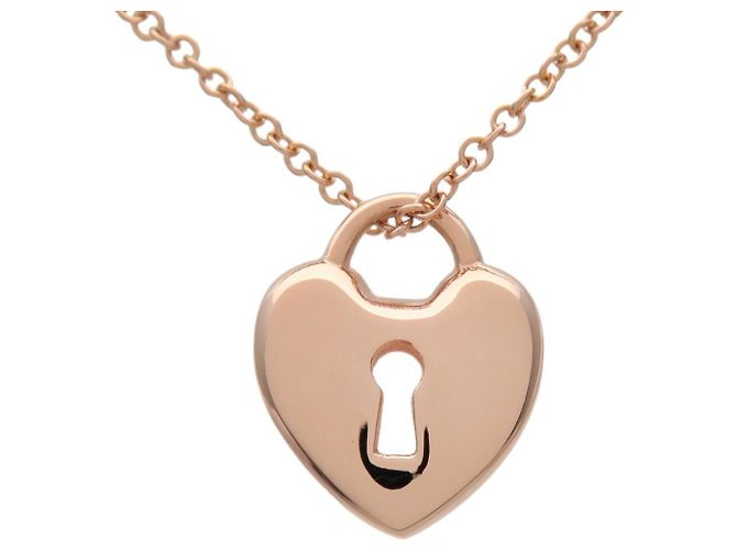 Pendentif Heart Lock Tiffany & Co. Or rose 18K - vue 2