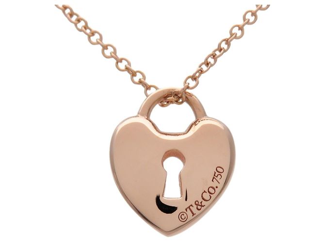 Pendentif Heart Lock Tiffany & Co. Or rose 18K - vue 3
