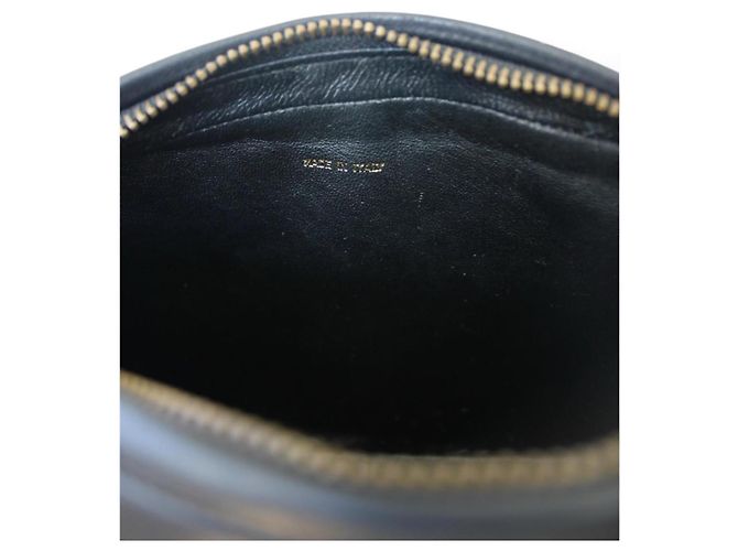 Chanel Borsa Camera in pelle d'agnello nera - vista 12