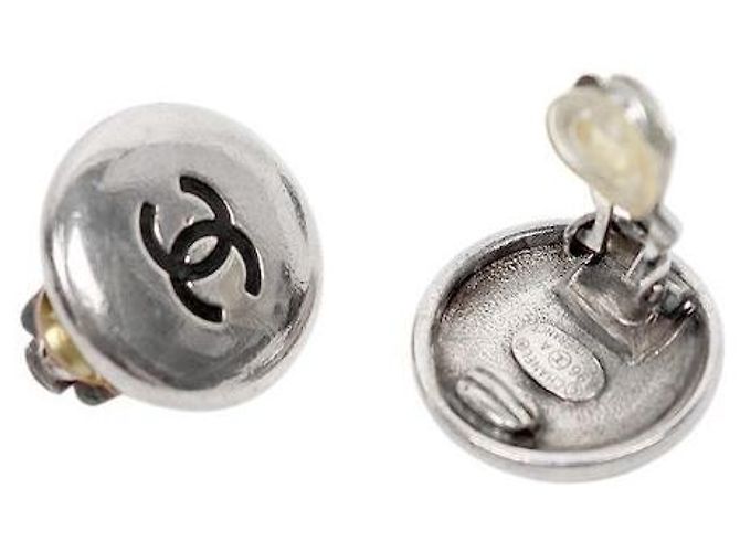 Chanel Orecchini rotondi CC Silver - vista 4