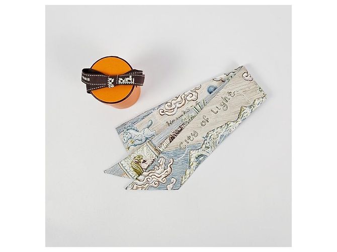 Hermès Lenço de seda Twilly para mulher - vista 12
