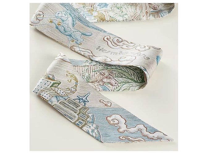 Hermès Lenço de seda Twilly para mulher - vista 4