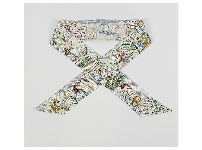 Hermès Lenço de seda Twilly para mulher - vista 6