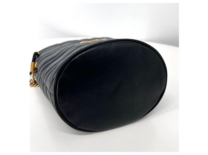 Gucci Borsa a Secchiello Crossbody GG Marmont Nera - vista 6
