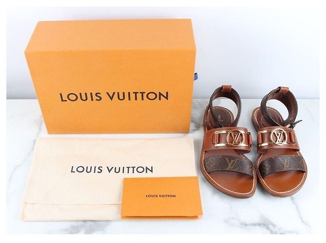 Sandali bassi Louis Vuitton marroni - vista 2