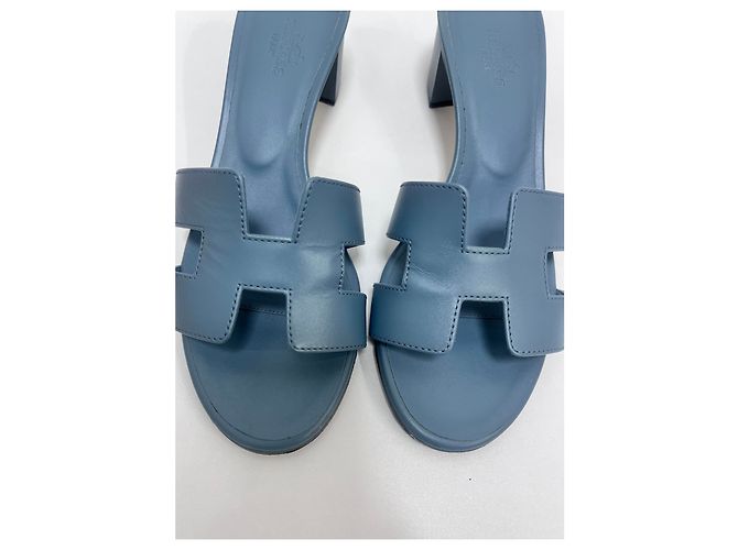 Sandali Hermès Oasis in pelle di vitello marrone - vista 6