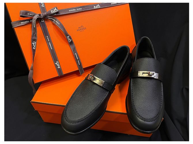 Hermès Black Kelly Loafer Silver - vue 2