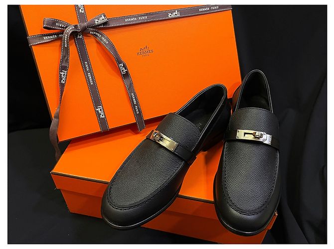 Hermès Black Kelly Loafer Silver - vue 3