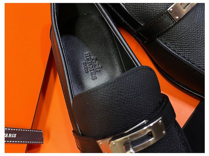 Hermès Black Kelly Loafer Silver - vue 5