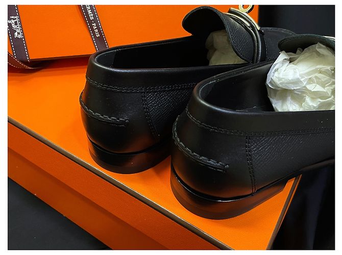 Hermès Black Kelly Loafer Silver - vue 7