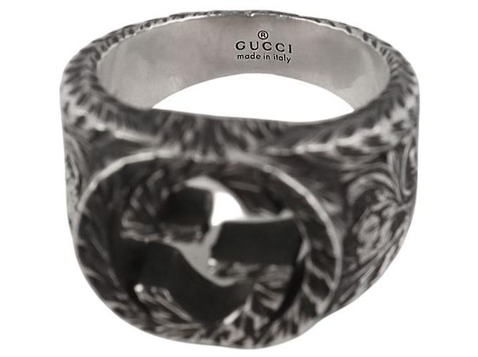 Gucci Anel Entrelaçado Prata Tamanho - vista 4
