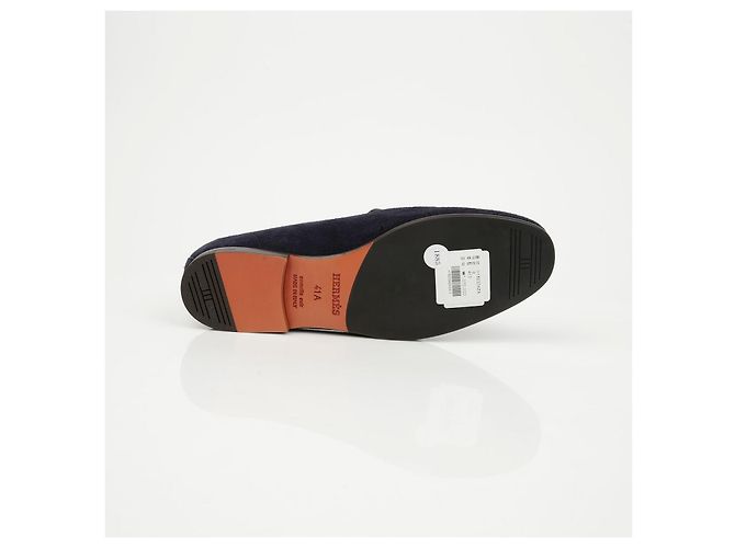 Mocasines Hermès Milano Ante Marrón - vista 10