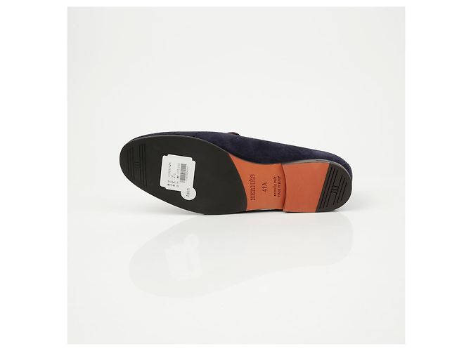 Mocasines Hermès Milano Ante Marrón - vista 9